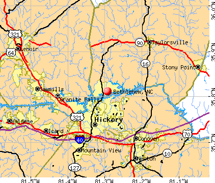 Bethlehem, NC map