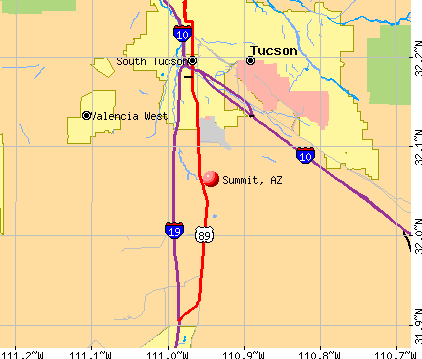 Summit, AZ map