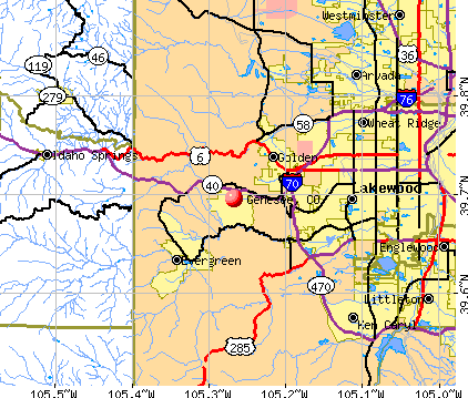 Genesee, CO map