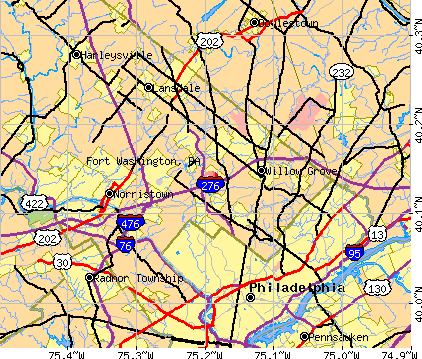 Fort Washington, PA map