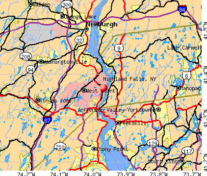 Highland Falls, NY map