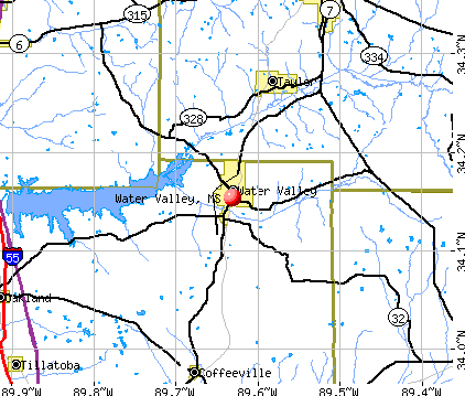 Water Valley, MS map