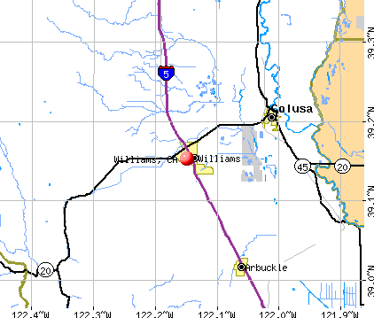 Williams, CA map