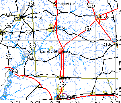 Laurel, DE map
