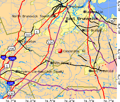 Concordia, NJ map