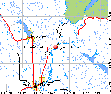 Columbia Falls, MT map