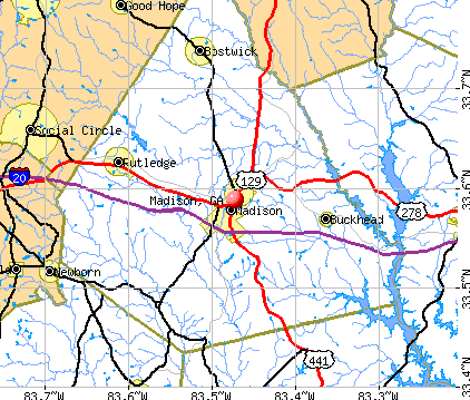 Madison, GA map
