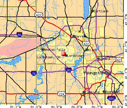 Lordstown, OH map