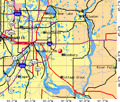 Woodbury, MN map