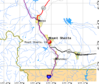 Mount Shasta, CA map