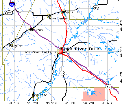 Black River Falls, WI map