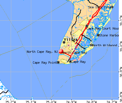 North Cape May, NJ map