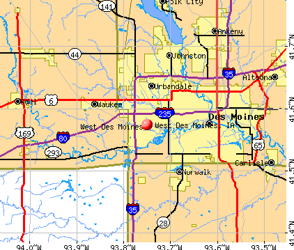 West Des Moines, IA map