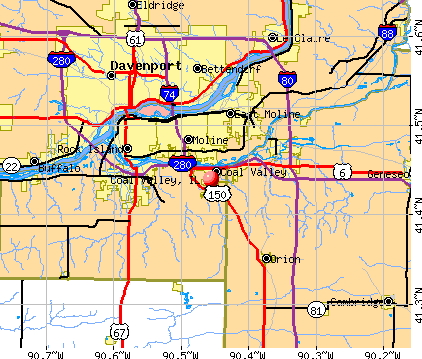 Coal Valley, IL map