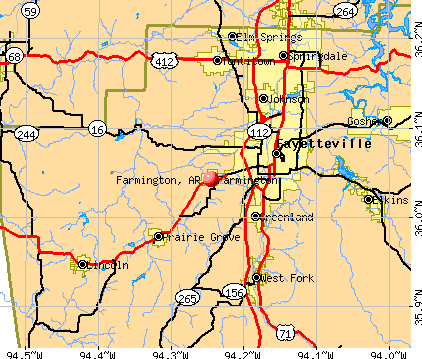 Farmington, AR map