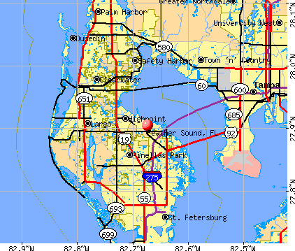 Feather Sound, FL map