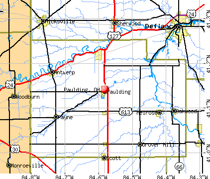 Paulding, OH map