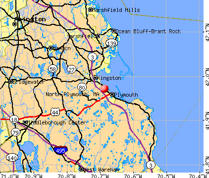 North Plymouth, MA map