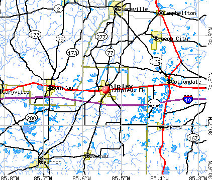Chipley, FL map