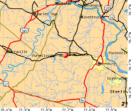 Purcellville, VA map