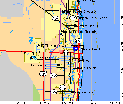 Royal Palm Estates, FL map