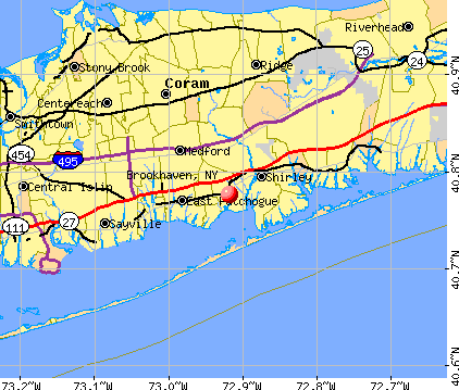 Mapa MICHELIN Brookhaven - mapa Brookhaven - ViaMichelin