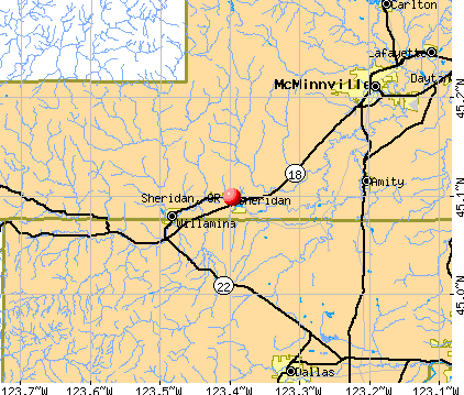 Sheridan, OR map