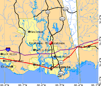 Escatawpa, MS map
