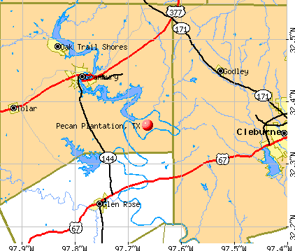 Pecan Plantation, TX map