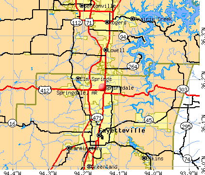 Springdale, AR map
