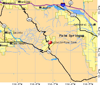 Idyllwild-Pine Cove, CA map