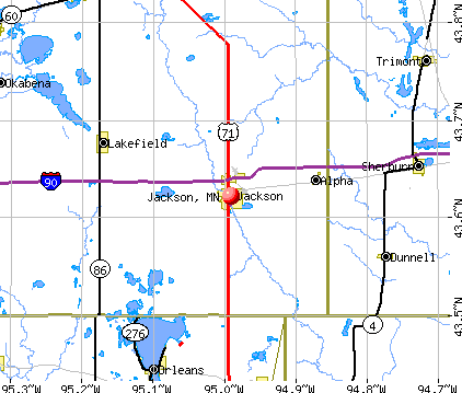Jackson, MN map