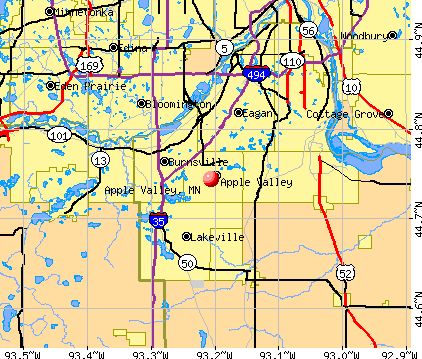 Apple Valley, MN map