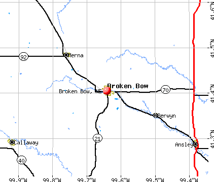 Broken Bow, NE map