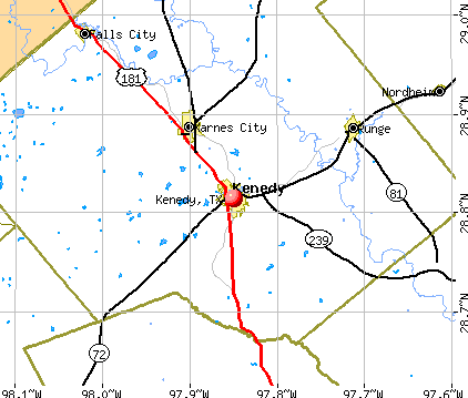 Kenedy, TX map