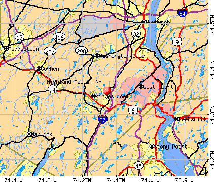 Highland Mills, NY map
