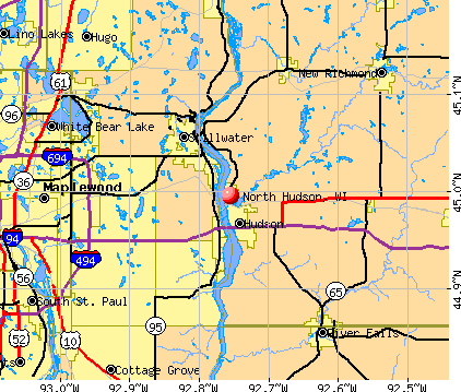 North Hudson, WI map