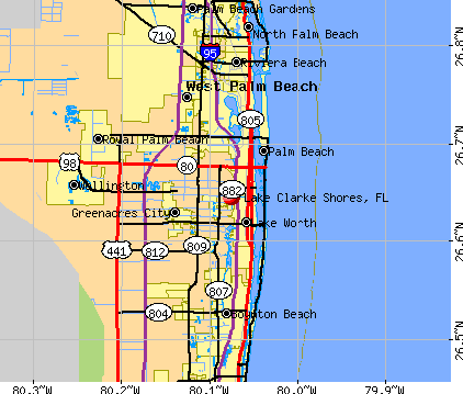 Lake Clarke Shores, FL map