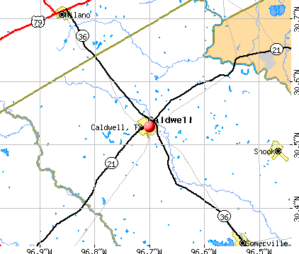 Caldwell, TX map