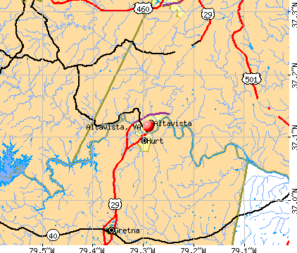 Altavista, VA map