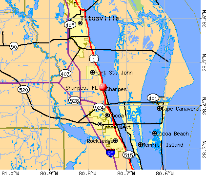 Sharpes, FL map