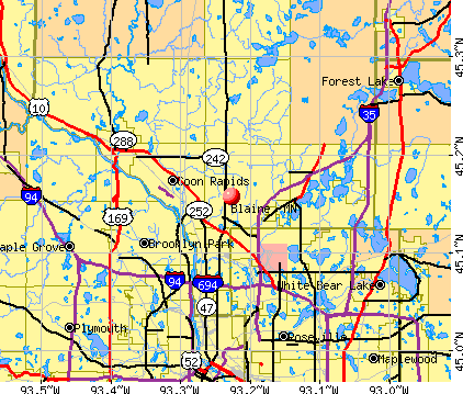 Blaine, MN map