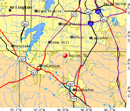 Ovilla, TX map