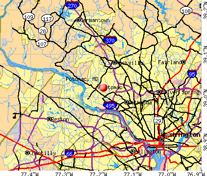 Potomac, MD map