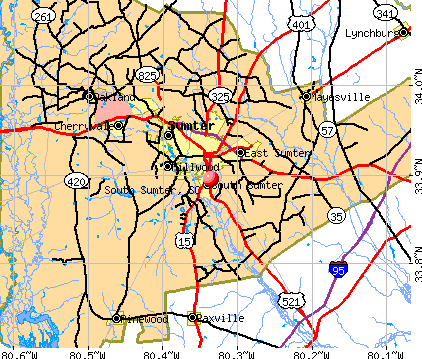 South Sumter, SC map