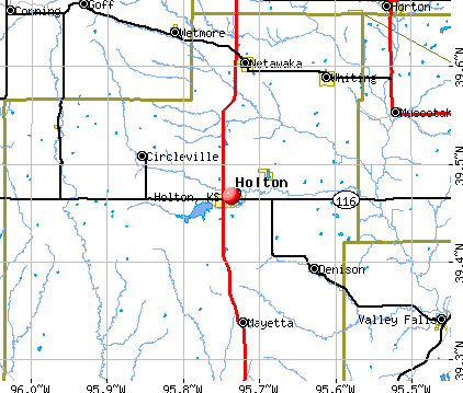 Holton, KS map