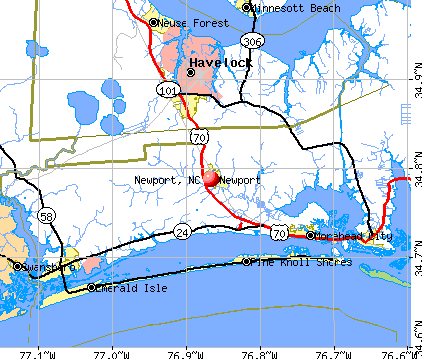 Newport, NC map