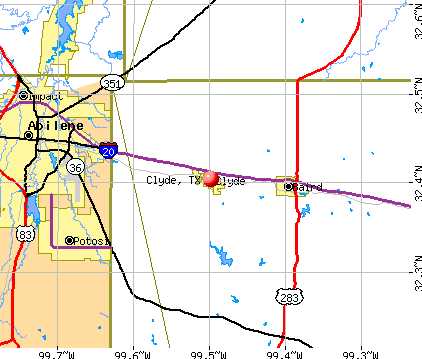 Clyde, TX map