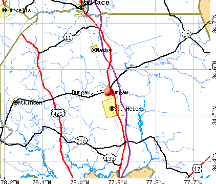 Burgaw, NC map