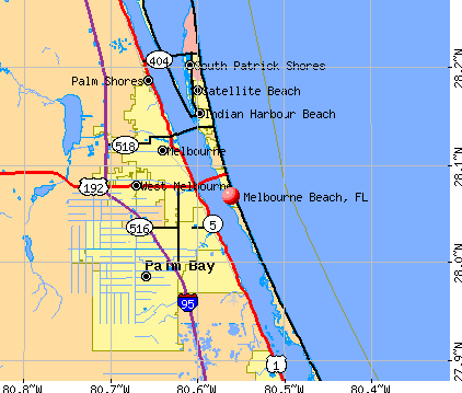 Melbourne Beach, FL map
